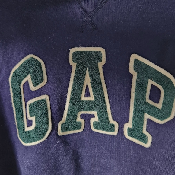 GAP men hoodie blue retro Size L - Picture 2 of 5